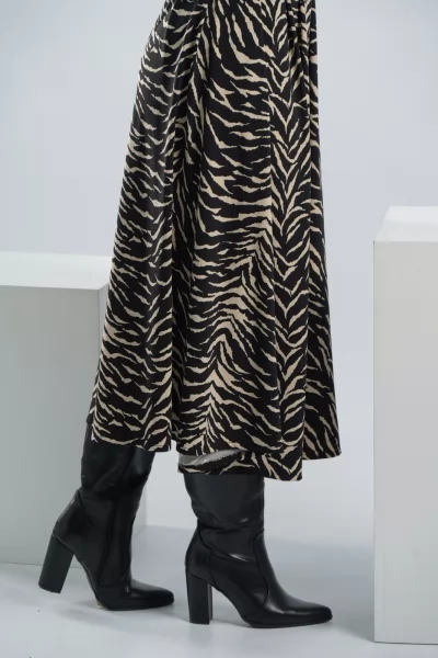 Φόρεμα Σεμιζιέ Zebra Print