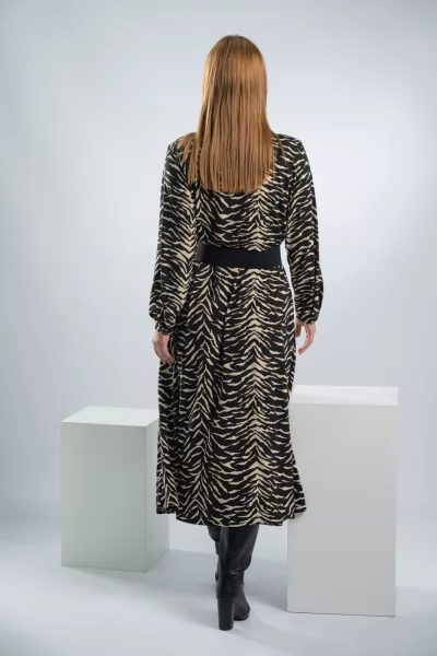 Φόρεμα Σεμιζιέ Zebra Print