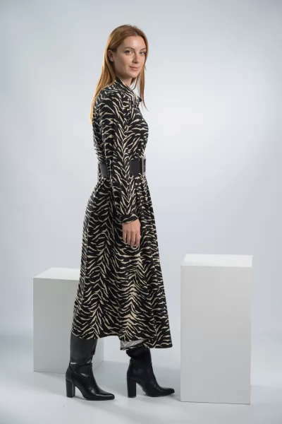 Φόρεμα Σεμιζιέ Zebra Print