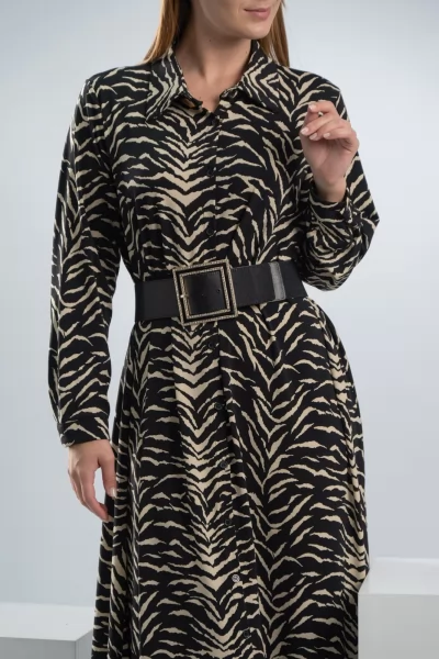 Φόρεμα Σεμιζιέ Zebra Print