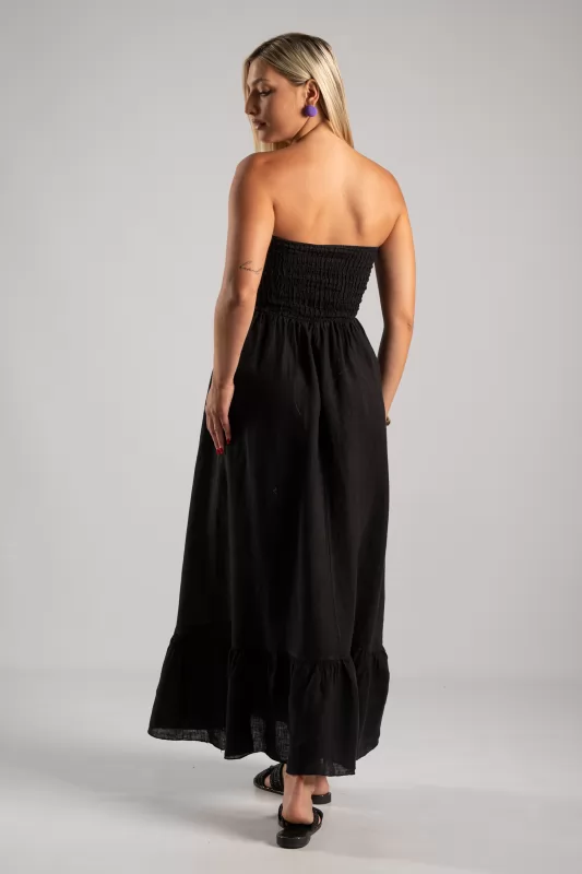 Φόρεμα Strapless Λινό