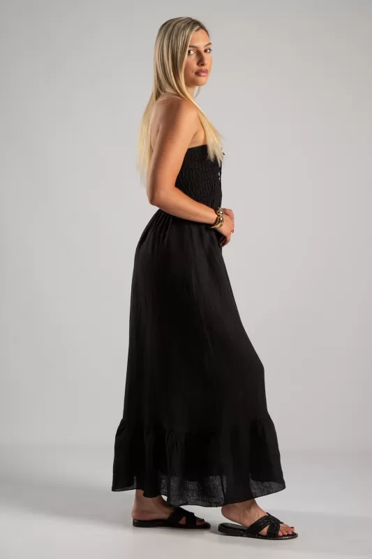 Φόρεμα Strapless Λινό