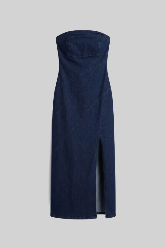 Φόρεμα Strapless Τζιν
