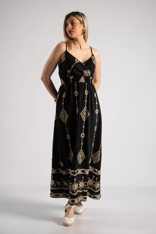 Φόρεμα Τιράντα Boho Maxi