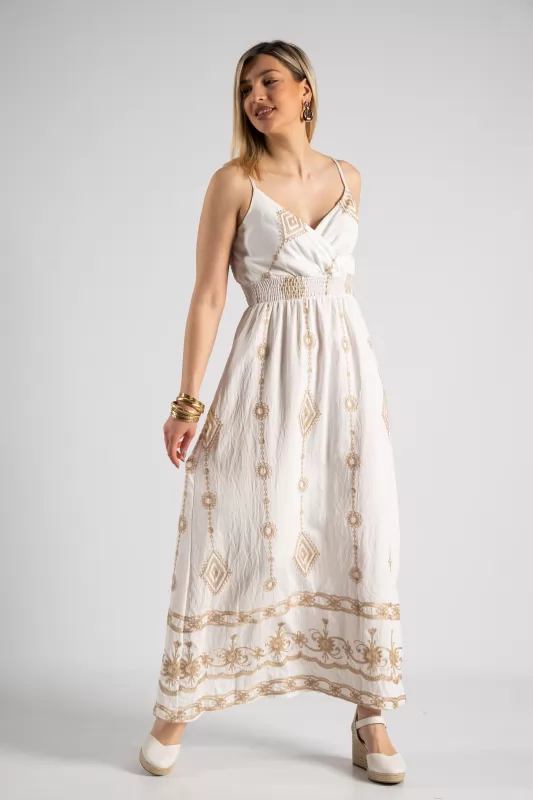 Φόρεμα Τιράντα Boho Maxi