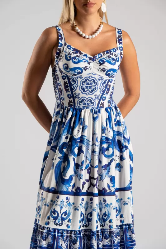 Dress Strap Cups Printed 