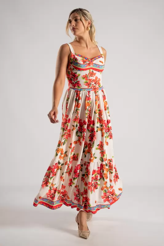 Φόρεμα Τιράντα Cups Floral