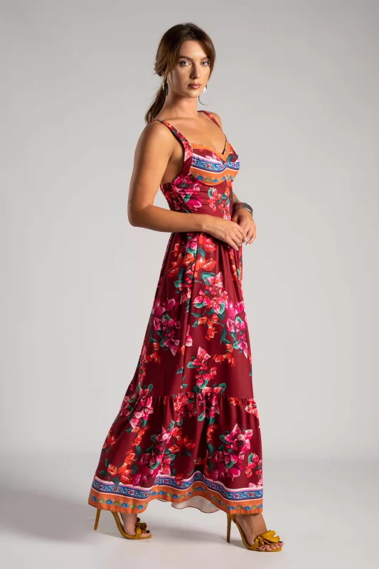 Φόρεμα Τιράντα Cups Floral