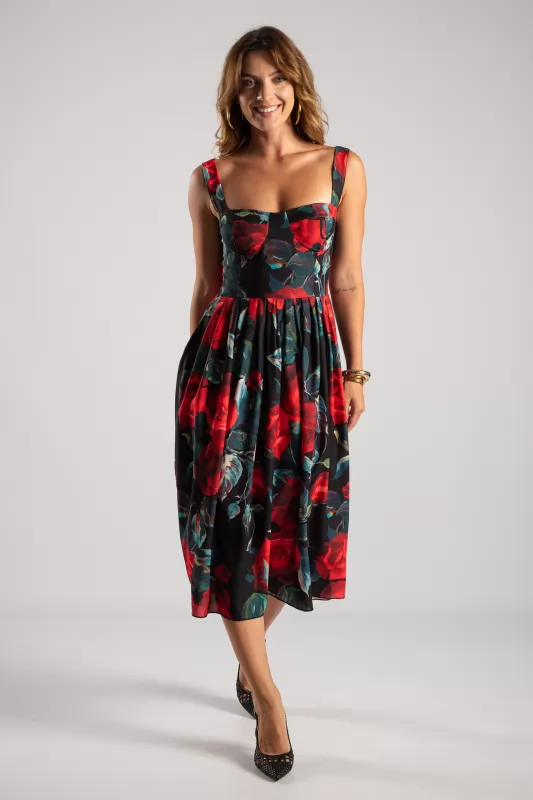 Dress Strap Cups Roses