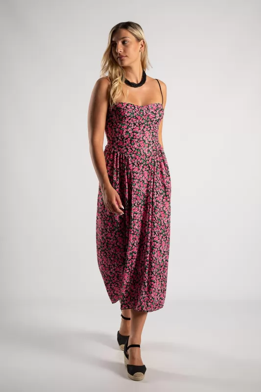Dress Strap Floral Cups 