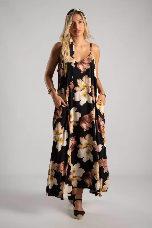 Φόρεμα Τιράντα Floral Maxi