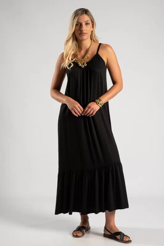 Dress Strap Solid Color Volant