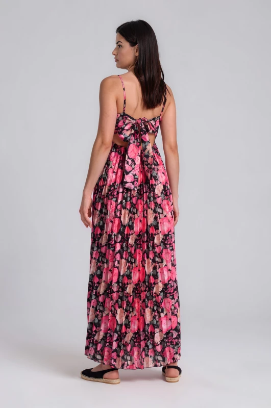 Dress Strap Pleated Satin
