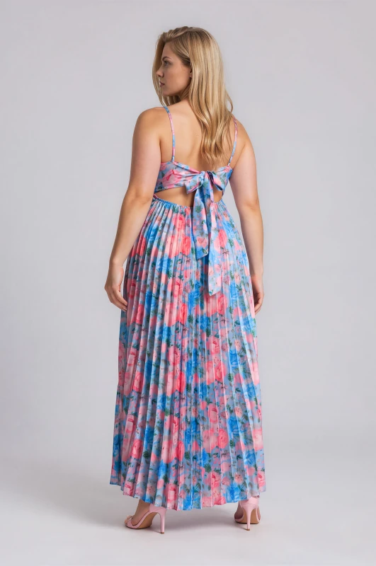 Dress Strap Pleated Satin