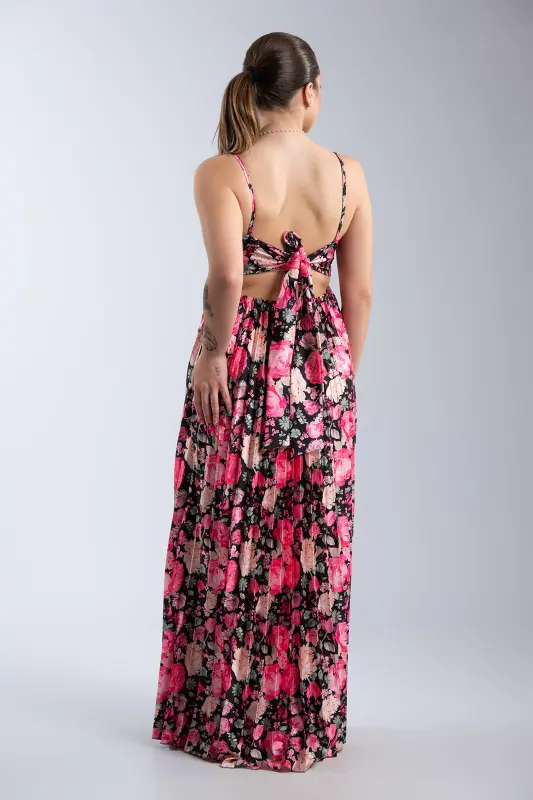 Dress Strap Pleated Satin