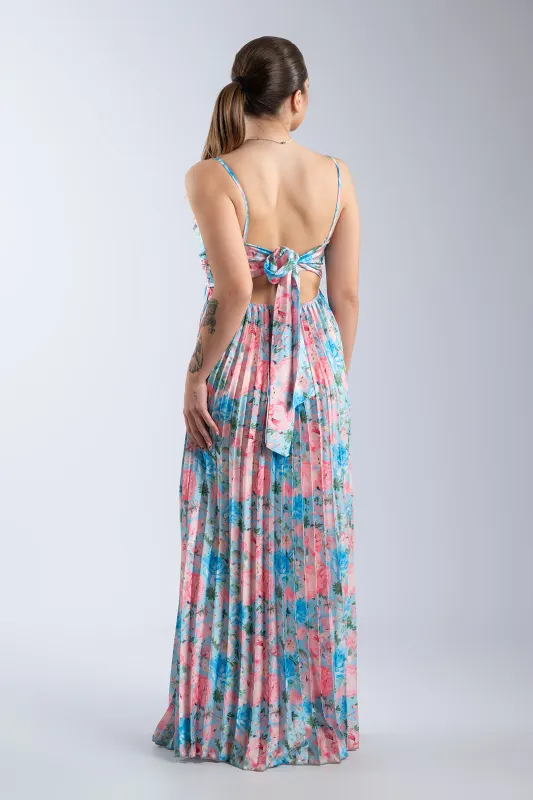 Dress Strap Pleated Satin