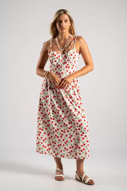 Dress Strap Semi-Sheer Cherry 