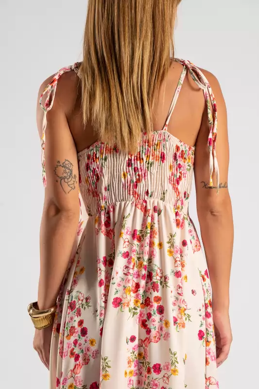 Dress Strap Semi-sheer Floral