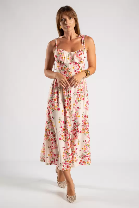 Dress Strap Semi-sheer Floral