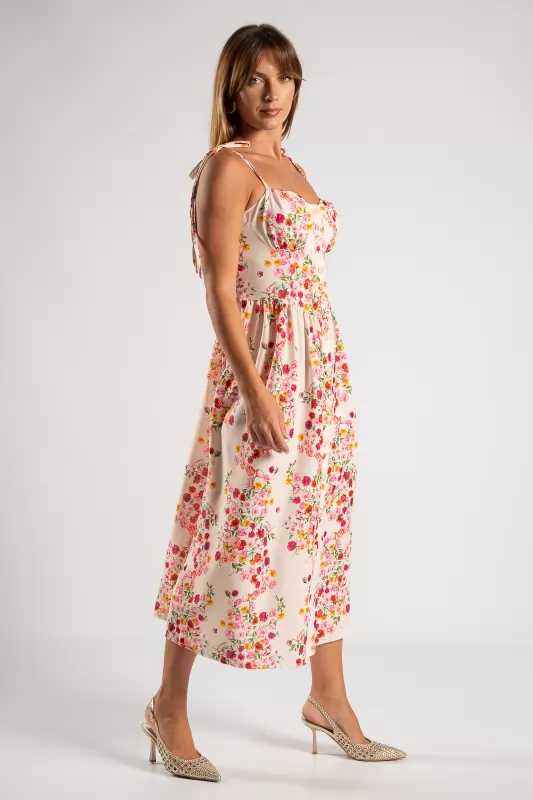 Dress Strap Semi-sheer Floral