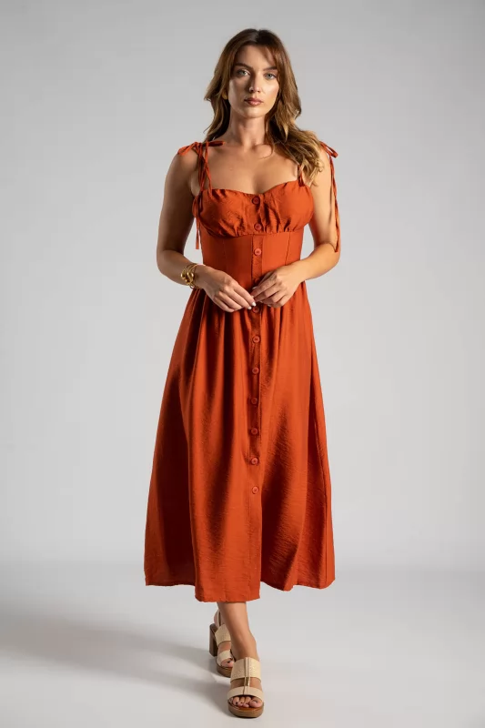 Strap Dress Chemise Solid Color