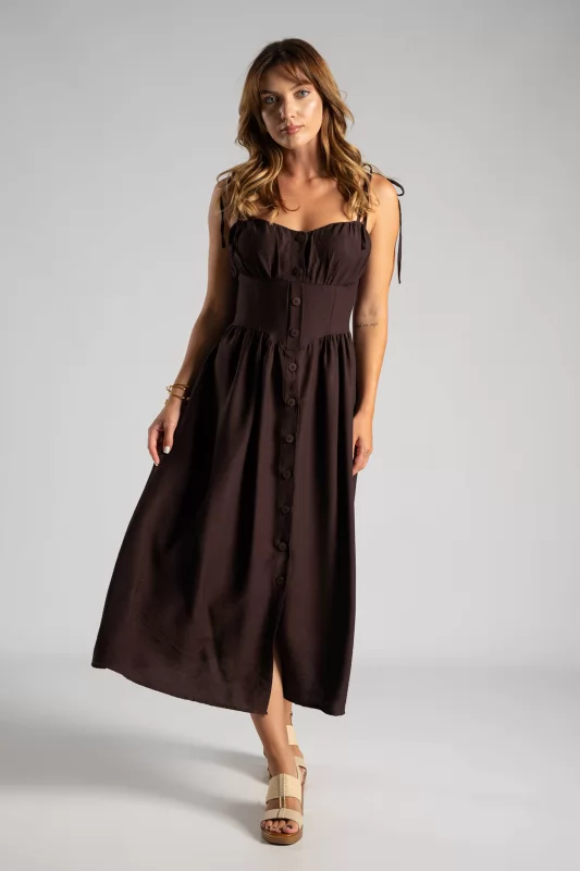Strap Dress Chemise Solid Color