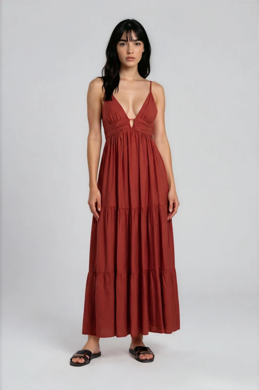 Strap V-Neck Dress Waspnest