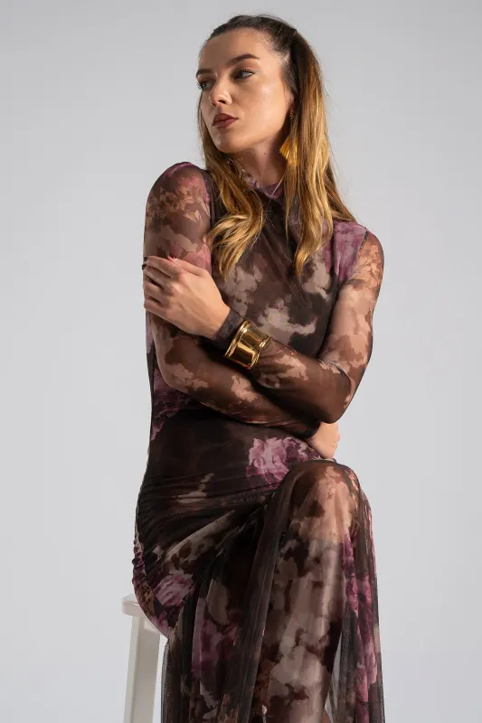 Φόρεμα Τούλινο Maxi Floral