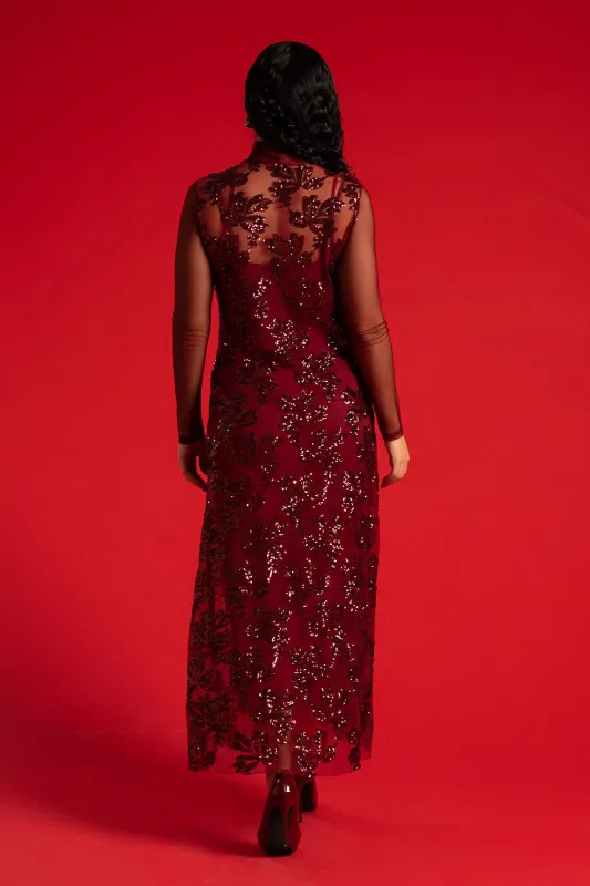 Dress Tulle Maxi with Sequin