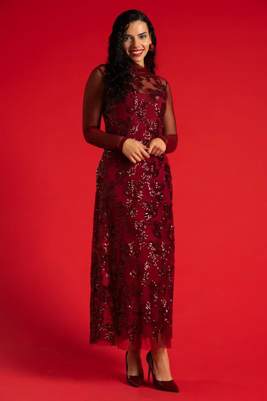 Dress Tulle Maxi with Sequin