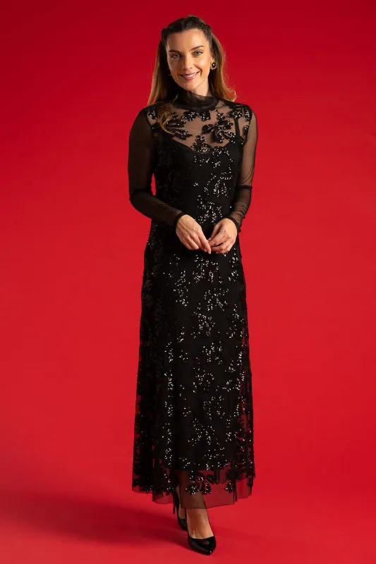 Dress Tulle Maxi with Sequin