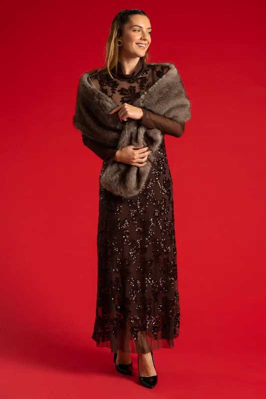 Dress Tulle Maxi with Sequin