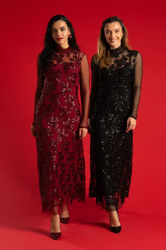 Dress Tulle Maxi with Sequin