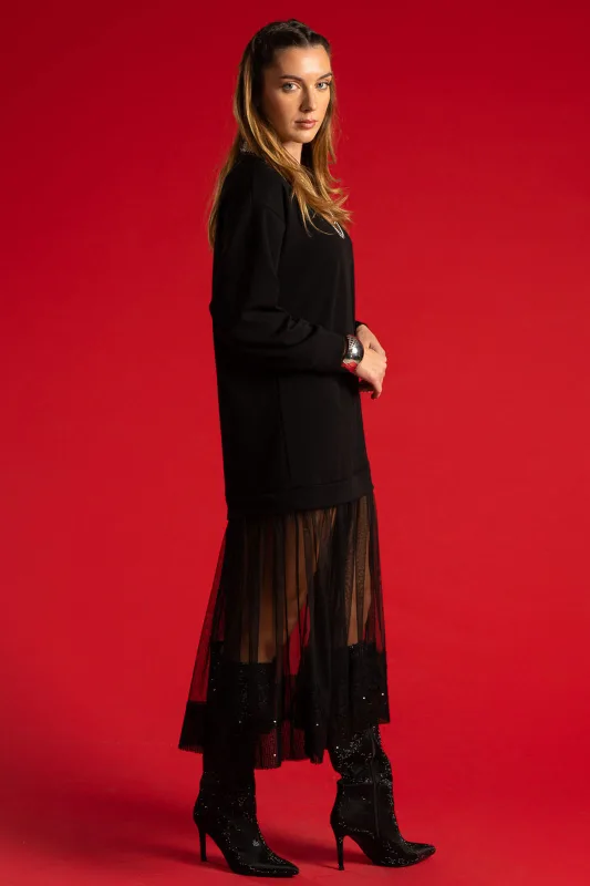 Φόρεμα Τούλινο Παγιέτα Τελείωμα