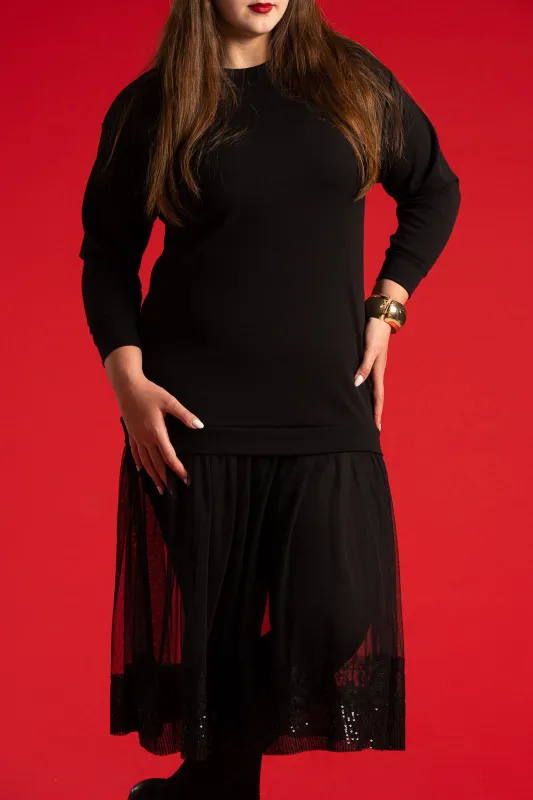 Φόρεμα Τούλινο Παγιέτα Τελείωμα