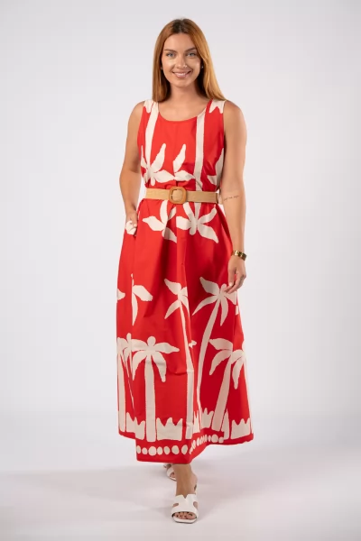 Φόρεμα Tropical Κόκκινο