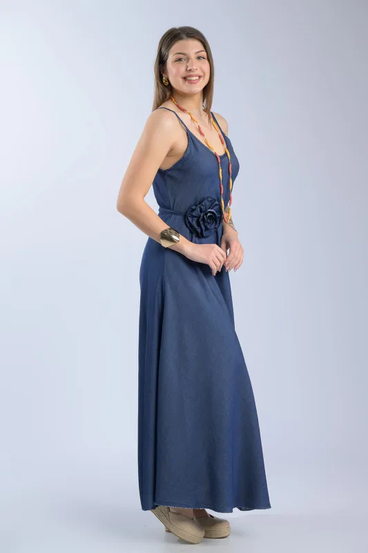 Φόρεμα Maxi Ζώνη Floral