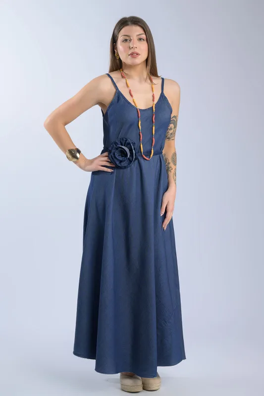 Φόρεμα Maxi Ζώνη Floral