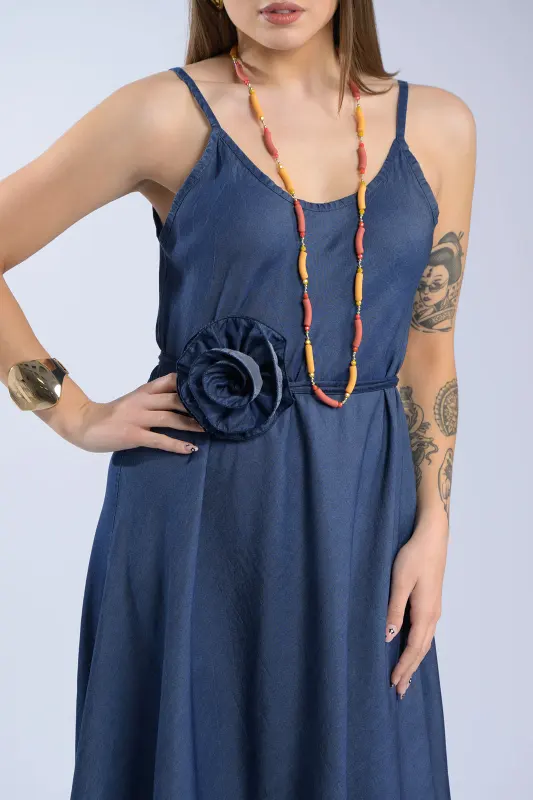 Φόρεμα Maxi Ζώνη Floral
