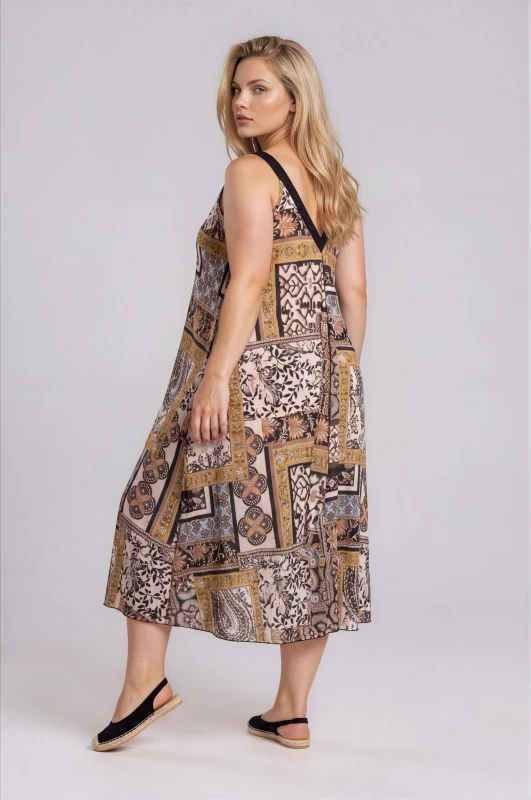 Dress V-Neck Embroidered 