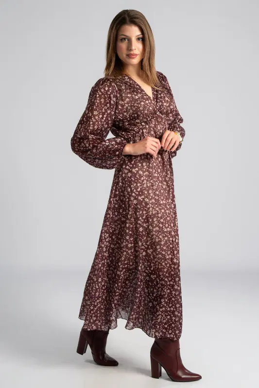 Φόρεμα V Λαιμόκοψη Μεταλλική Κλωστή