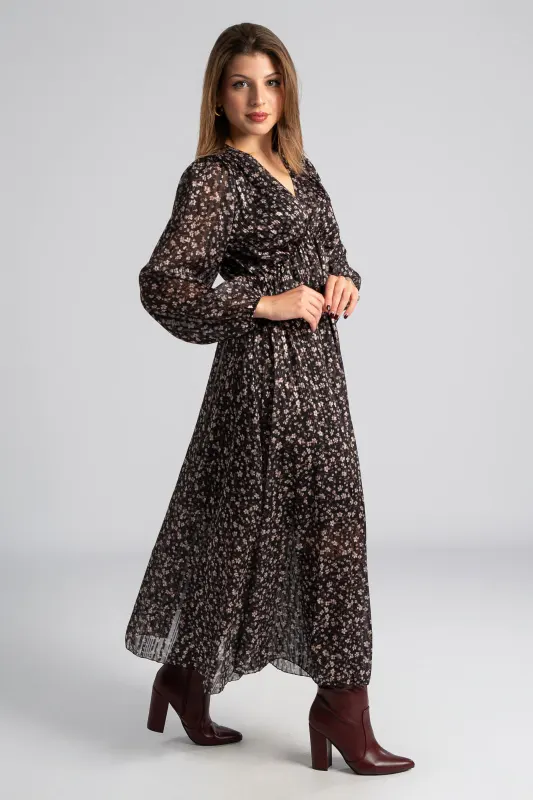 Φόρεμα V Λαιμόκοψη Μεταλλική Κλωστή