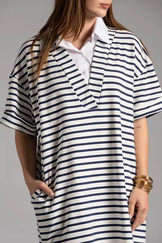 Dress V Thin Stripes