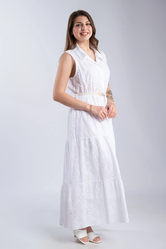 Dress Cotton Sleeveless Kippur Belt
