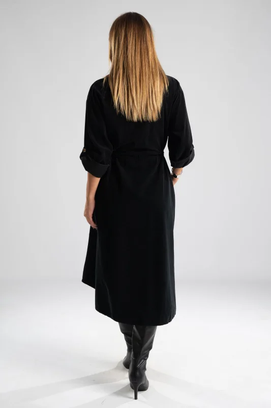 Dress Cotton Midi Corduroy 