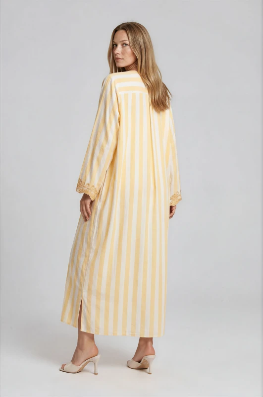 Striped Cotton Maxi Dress