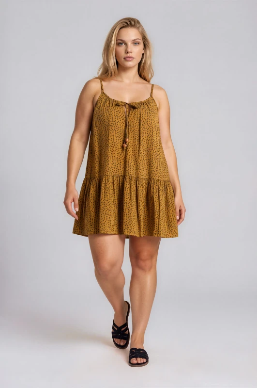 Dress Cotton Strap Dot