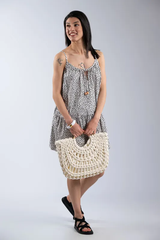 Dress Cotton Strap Dot
