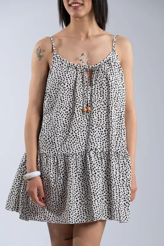 Dress Cotton Strap Dot