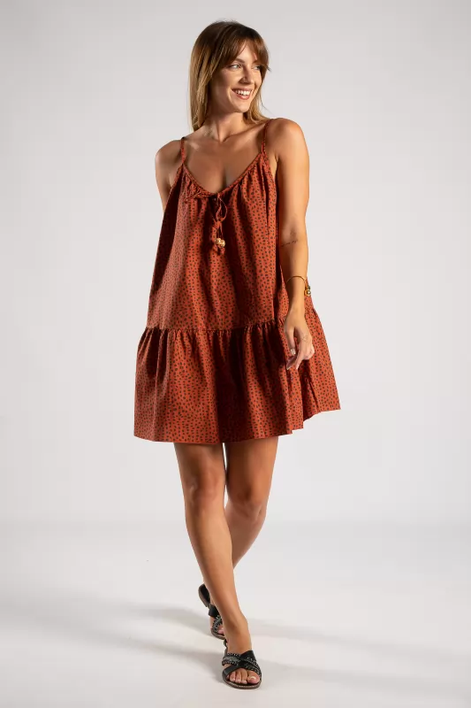 Dress Cotton Strap Dot